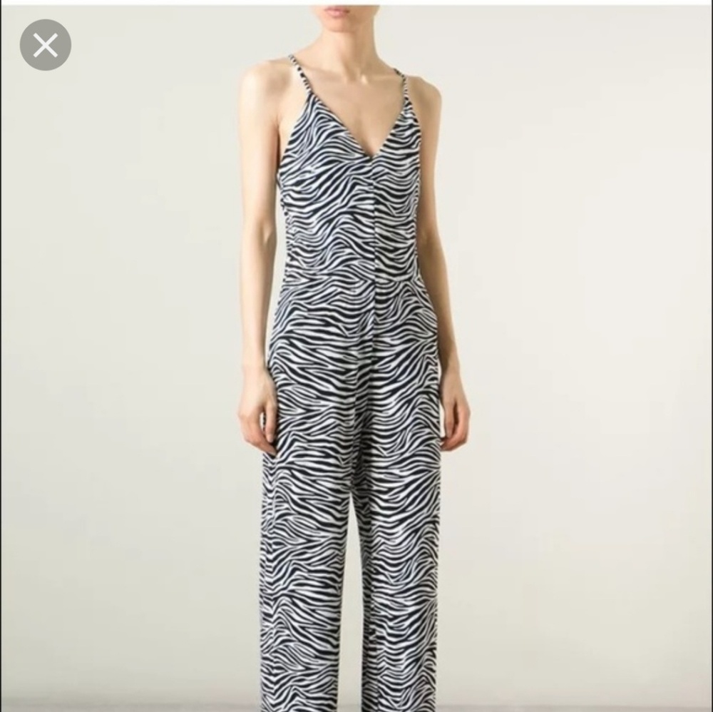 NWT Michael Kors Zebra print pant jumpsuit, Large
